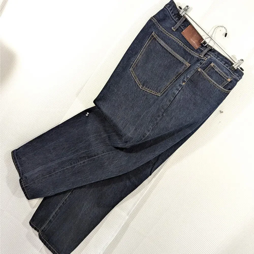 LANDS' END! CLASSIC FIT STRAIGHT LEG 5 POCKET BLUE DENIM MENS JEANS PANTS! SZ 44 - Picture 13 of 13